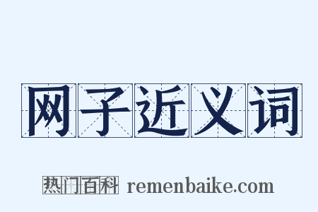 网子近义词是什么意思的图片